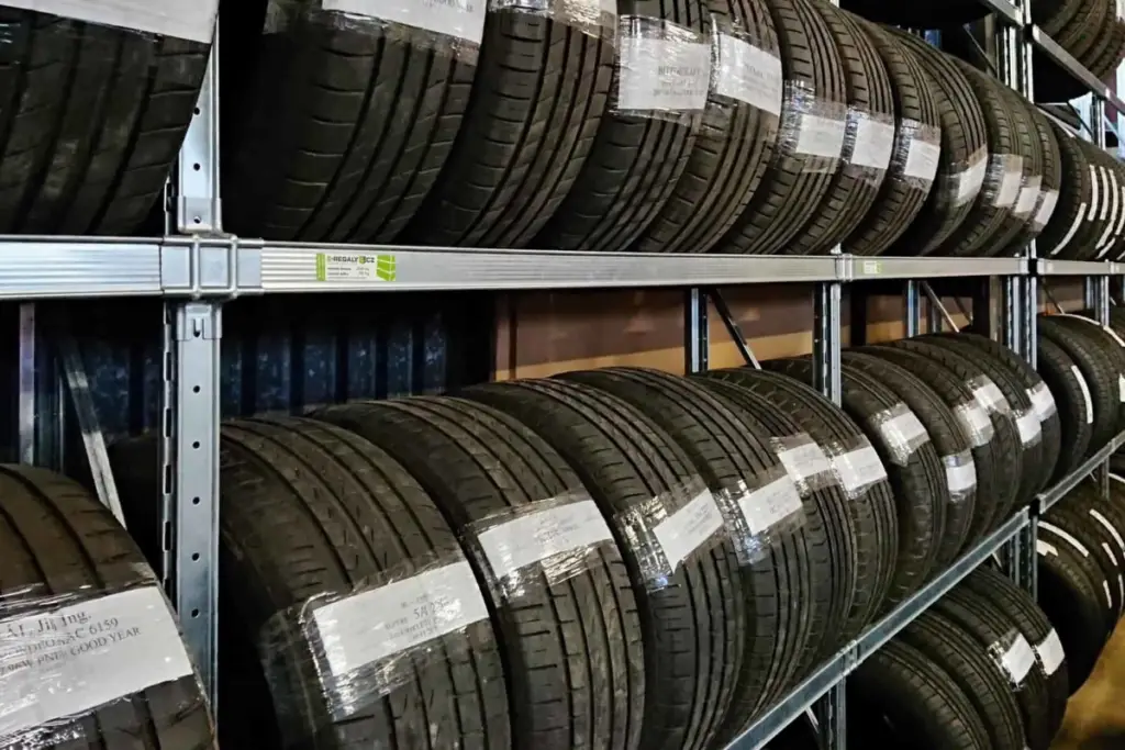Regály na pneumatiky a kola různých velikostí